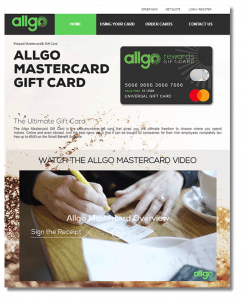 allgogiftcard.com Homepage